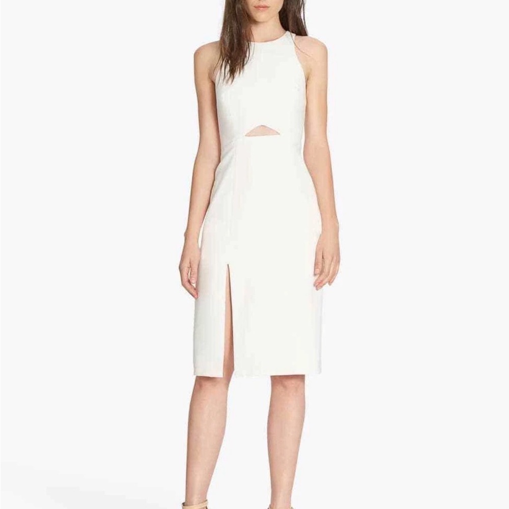 Halston Heritage White Midi Dress
